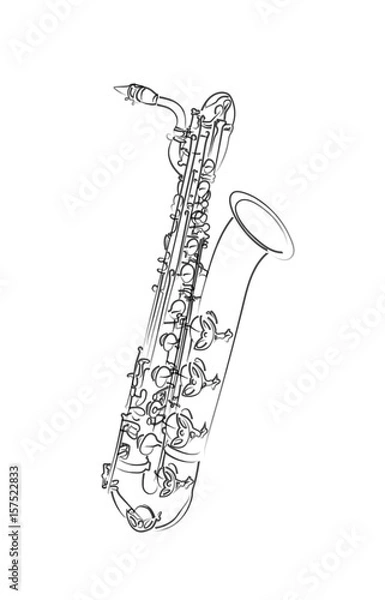 Obraz saxophone baryton