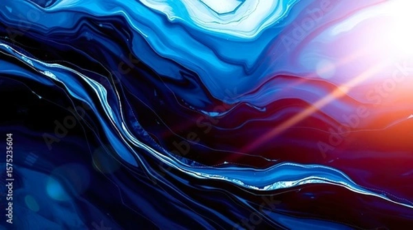 Fototapeta Merge glossy waves