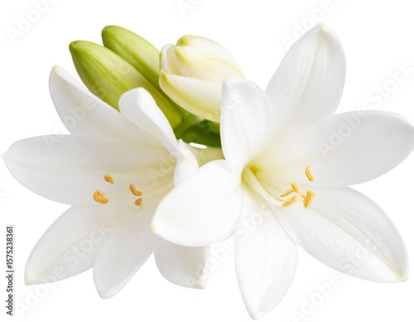 Fototapeta  Firefly_Close up photo of a tuberose flower on a transparent background 