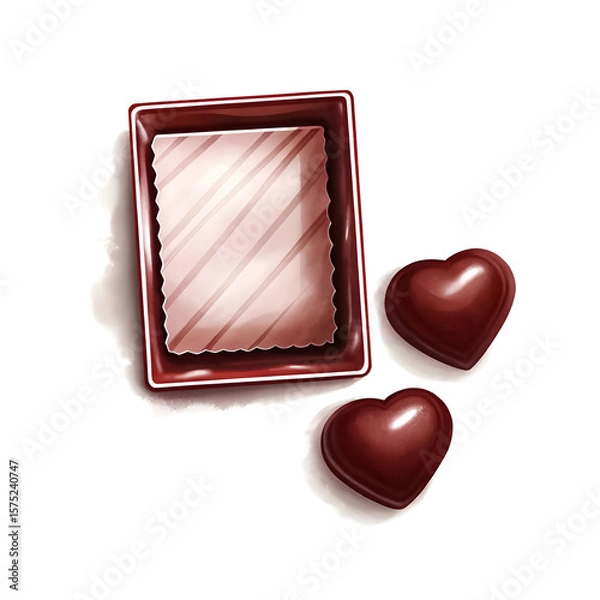 Fototapeta Watercolor minimal pattern of assorted chocolates