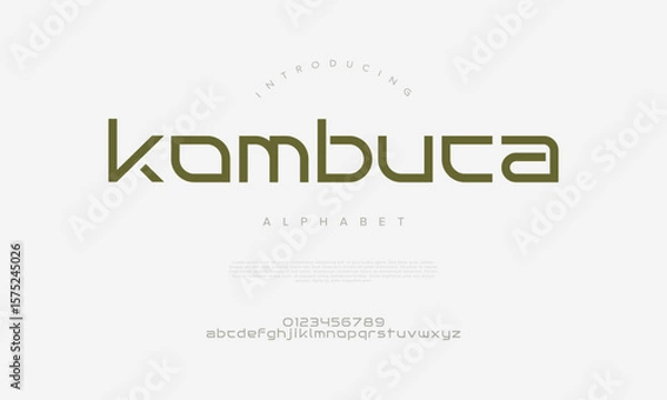 Fototapeta Geometric display font with tech vibe, great for innovation and futuristic projects