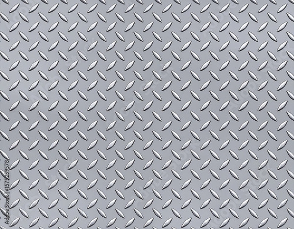 Obraz Embossed Diamond Plate Metal Texture, Seamless Vector Pattern, isolated on transparent background PNG