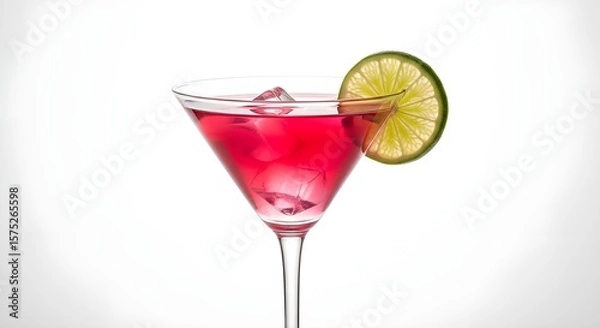 Obraz vibrant Pink Cocktail with a Fresh Lime Garnish
Classic Martini Glass with a Refreshing Pink Drink and Lime
Elegant Cocktail with a Bright Lime Slice on White