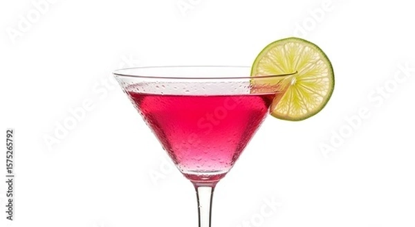 Obraz vibrant Pink Cocktail with a Fresh Lime Garnish
Classic Martini Glass with a Refreshing Pink Drink and Lime
Elegant Cocktail with a Bright Lime Slice on White