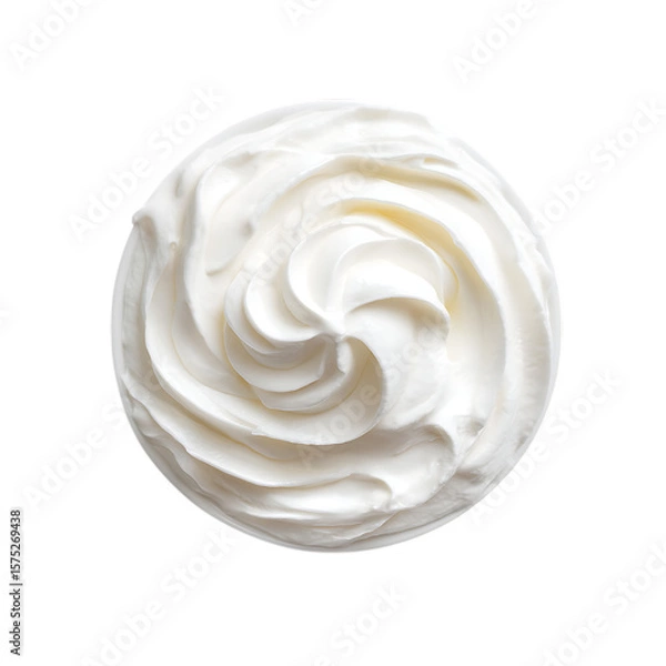 Fototapeta sour cream on transparent background