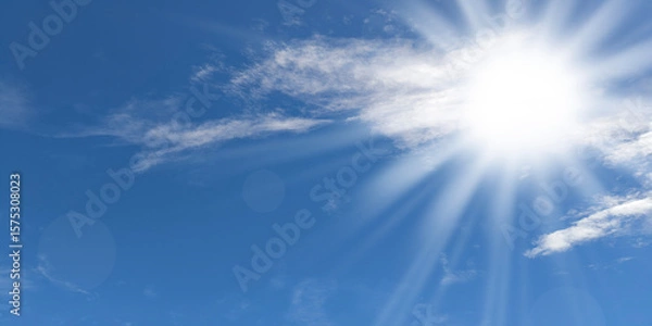 Fototapeta Sky background with partly cloudy. Natural beautiful and copy space