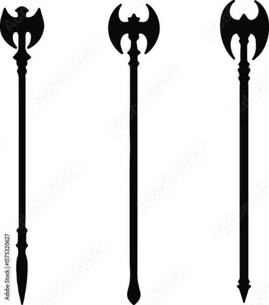 Obraz Abstract silhouette design number 34 representing an object or concept for various projects