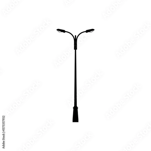 Obraz street light icon silhouette icon vector flat design.