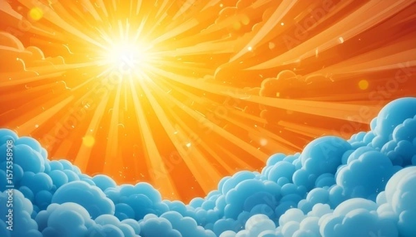 Fototapeta Radiant Sunburst Background with Glowing Rays for E-commerce and Advertising Designs