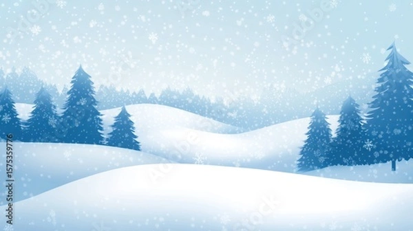 Obraz Snowy winter landscape