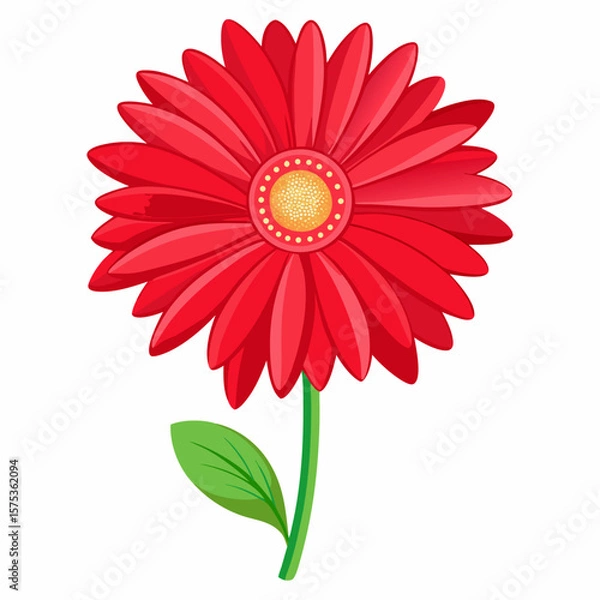 Fototapeta red gerbera flower