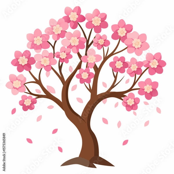 Obraz tree with pink flowers