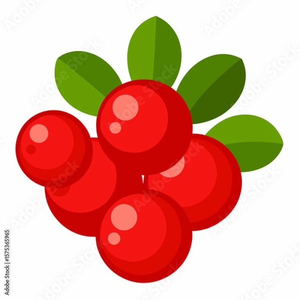 Obraz red currant with leaves