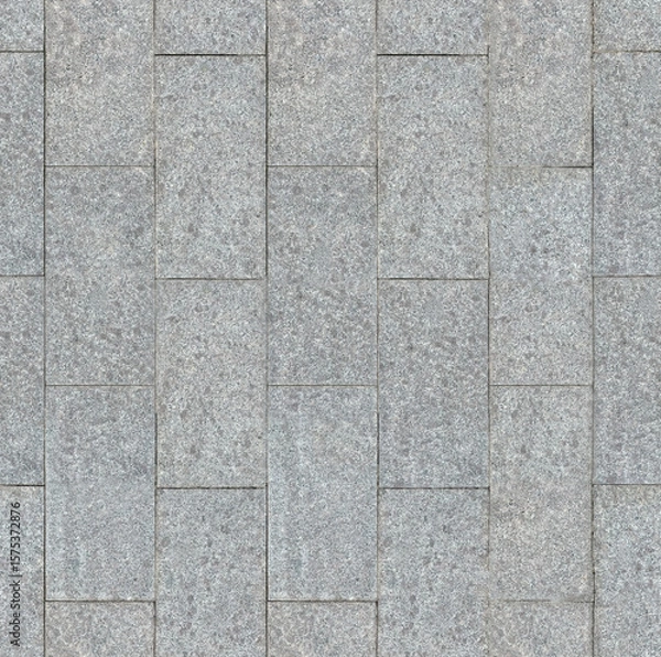 Obraz Flamed granite. Seamless concrete block pavement. City sidewalk block or the pattern of stone block paving	