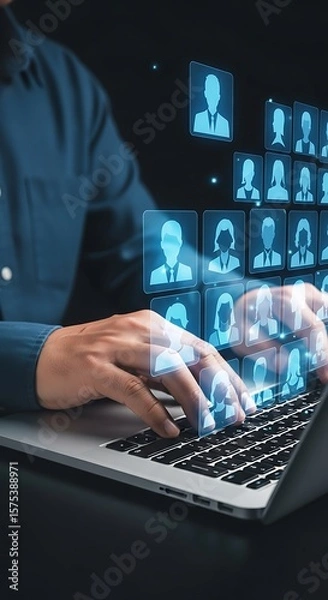Fototapeta Digital Human Resources Management for Building a Connected Workforce Using Innovative Technology Solutions