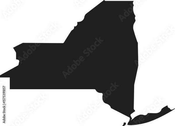 Fototapeta Detailed Map of New York State
