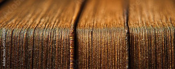 Obraz Close-up view of textured metal sheets reflecting light in a workshop setting during early morning hours