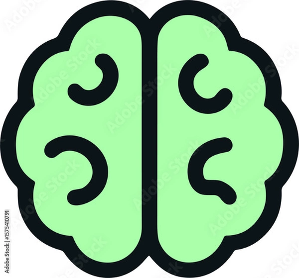 Fototapeta Brain Icon Representing Knowledge and Intelligence