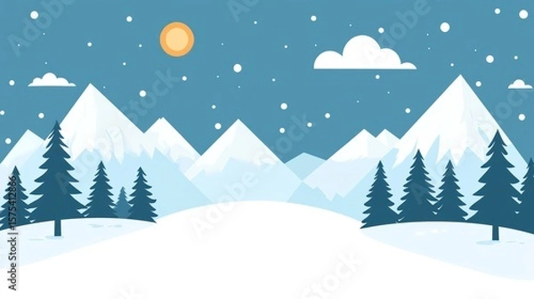 Obraz Winter mountain landscape (5)