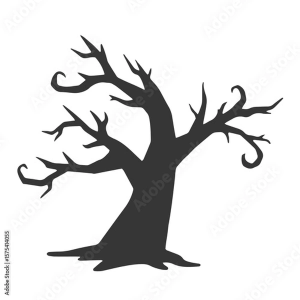 Obraz ハロウィンの木のイラスト