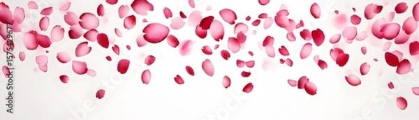 Obraz Delicate pink flower petals falling gracefully.