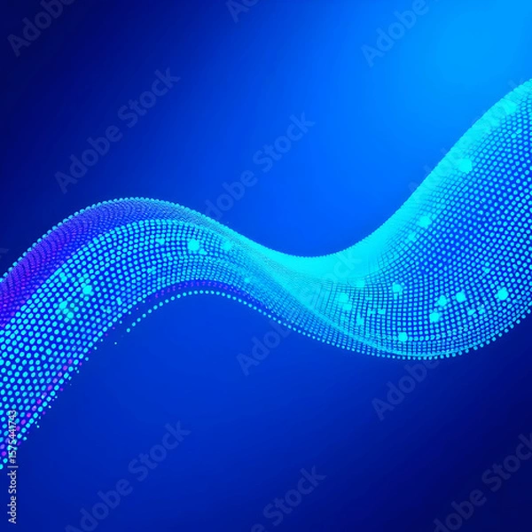 Fototapeta Flowing particle wave abstract background