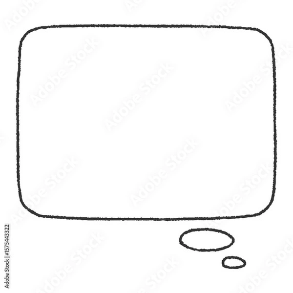 Fototapeta 手書き風の長方形の吹き出し