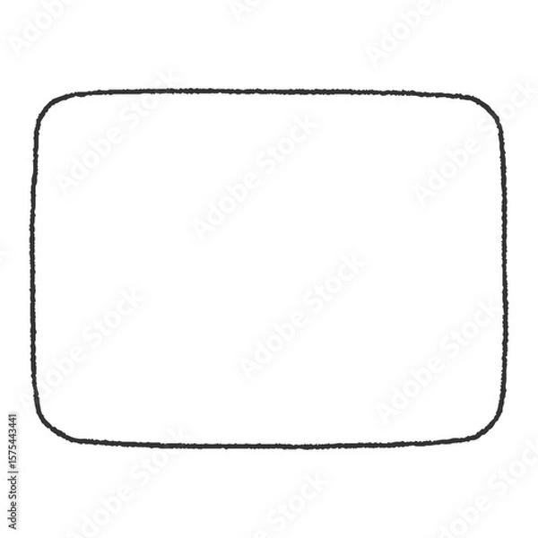 Fototapeta 手書き風の長方形のフレーム