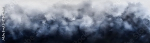 Obraz A subtle gradient of shades of gray and blue in a watercolor style.