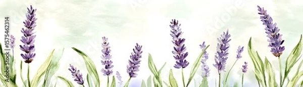 Obraz Lavender blooms in a gentle watercolor style.