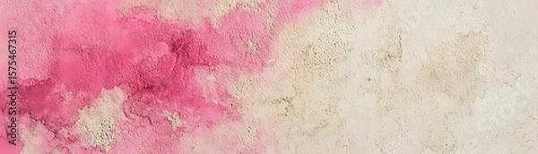 Obraz Abstract watercolor wash of pink and beige tones.