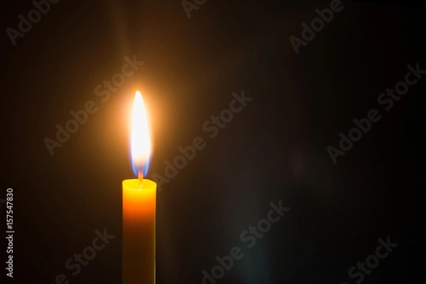 Obraz Candlelight on black background at night