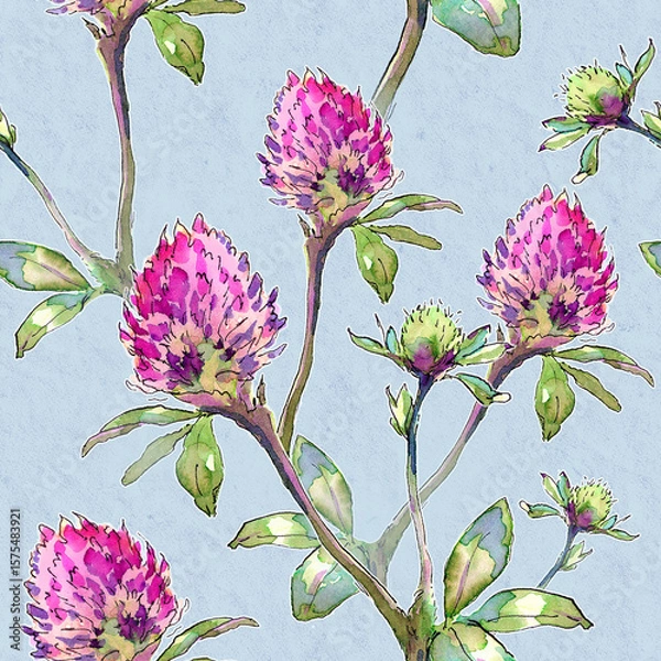 Fototapeta clover seamless pattern