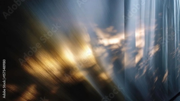 Obraz Abstract Golden Sunlight Shadow Texture on Wall