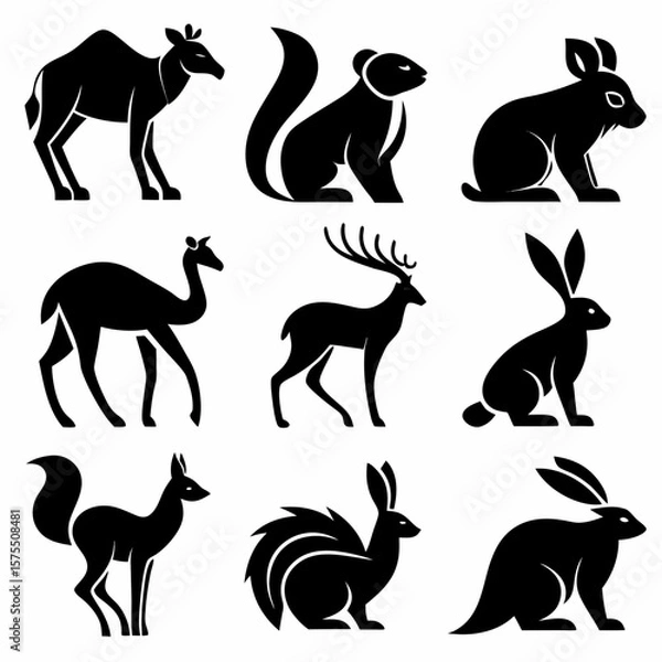 Fototapeta Animals vector set