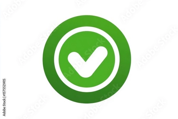 Fototapeta Green circle with white checkmark (1)