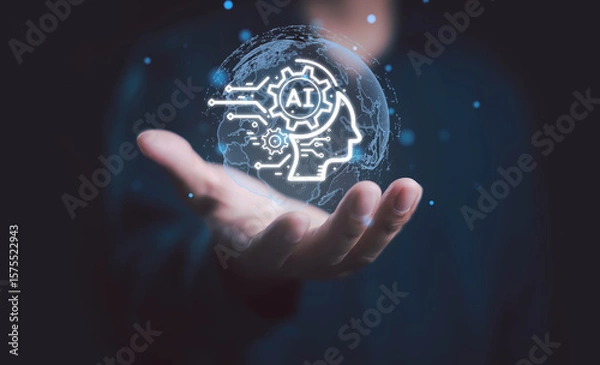 Fototapeta rapid development of artificial intelligence (AI) and intelligent systems, businesses across various industries are using digital tools like cloud-based CRM and ERP systems to analyze customer data.