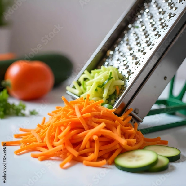 Obraz Grater for vegetables on a white background