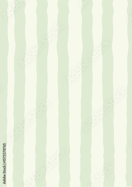 Obraz Soft Wavy Green Stripes Seamless Pattern Background