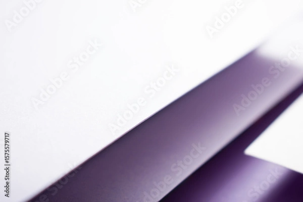 Fototapeta Geometric 3d two tone purple background, close up