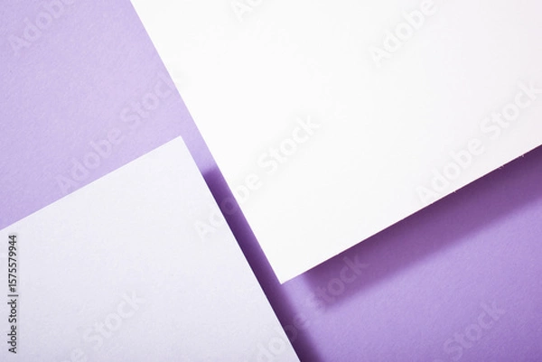 Obraz Geometric purple 3d background, copy space, top view
