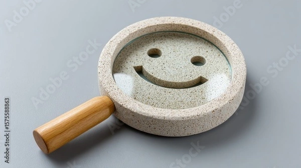 Fototapeta Smiley Face Magnifying Glass Fun and Engaging Search Tool