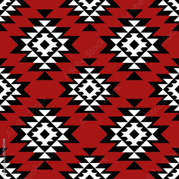 Obraz black and white seamless pattern