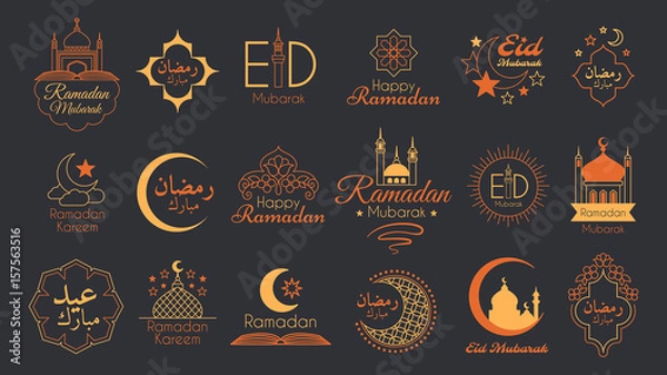 Obraz Islamic Emblems Set