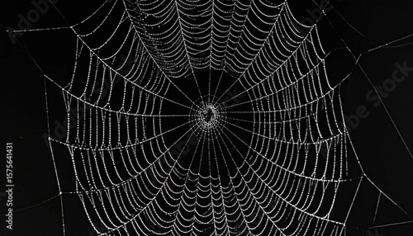 Obraz Dew-kissed spiderweb (1)