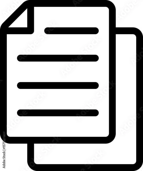 Obraz Simple and Clean Document Icon Representing Information, Data, and Text-Based Content
