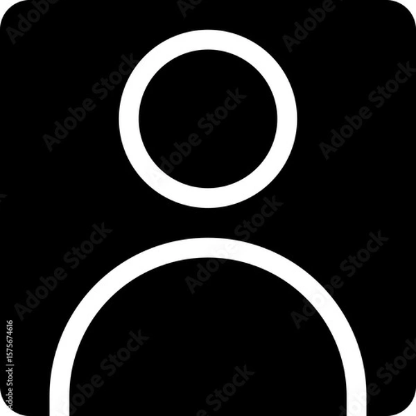 Obraz Simple User Profile Icon A Minimalist Vector Graphic