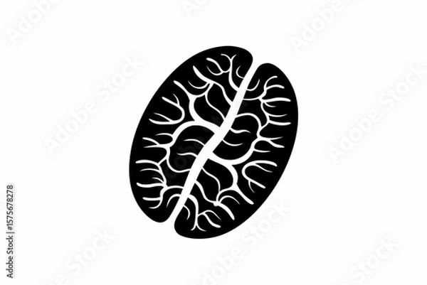 Fototapeta Coffee Beans silhouette vector illustration