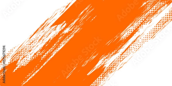 Fototapeta Vibrant abstract background vector illustration with flowing orange and red flame-like lines, creating an energetic wave design
