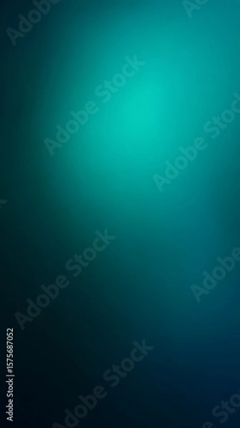 Fototapeta Calm teal to turquoise gradient background digital abstract design minimalist texture soft serenity and elegance